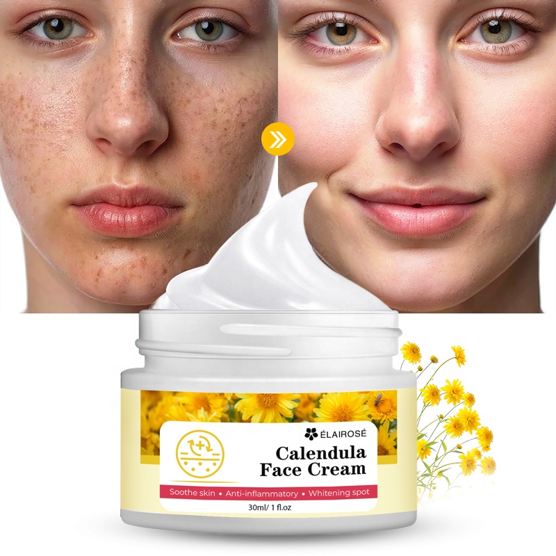 Wholesale Soothing Calendula Face Cream for Dry Sensitive Skin Moisturizing Cream Repair Skin Barrier Korean Skin Care Products