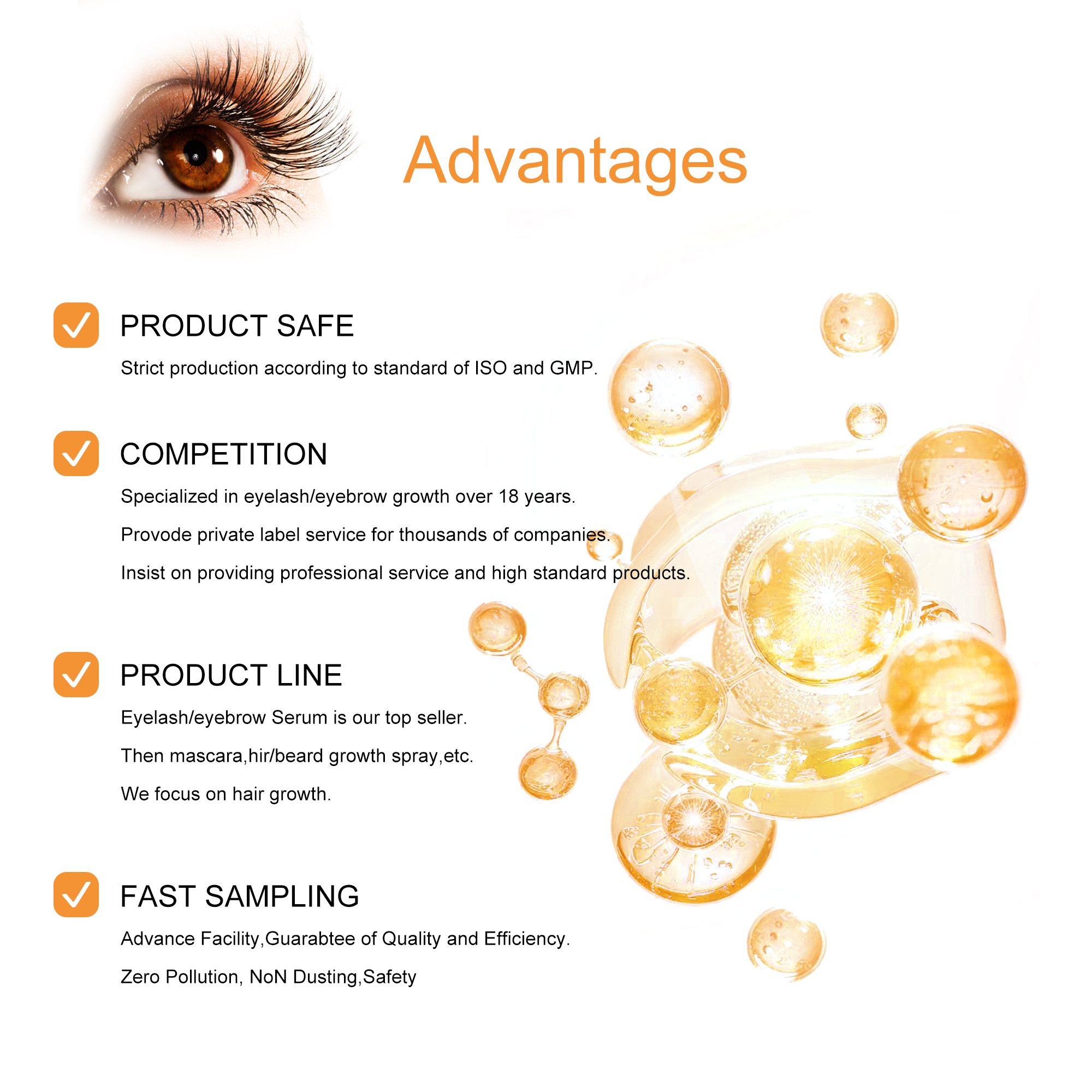 Natural Wholesale Custom Organic Vegan Eye Enhancer Grow Liquid Lash Boost Growth No Logo Eyelash Serum Private Label With Brush