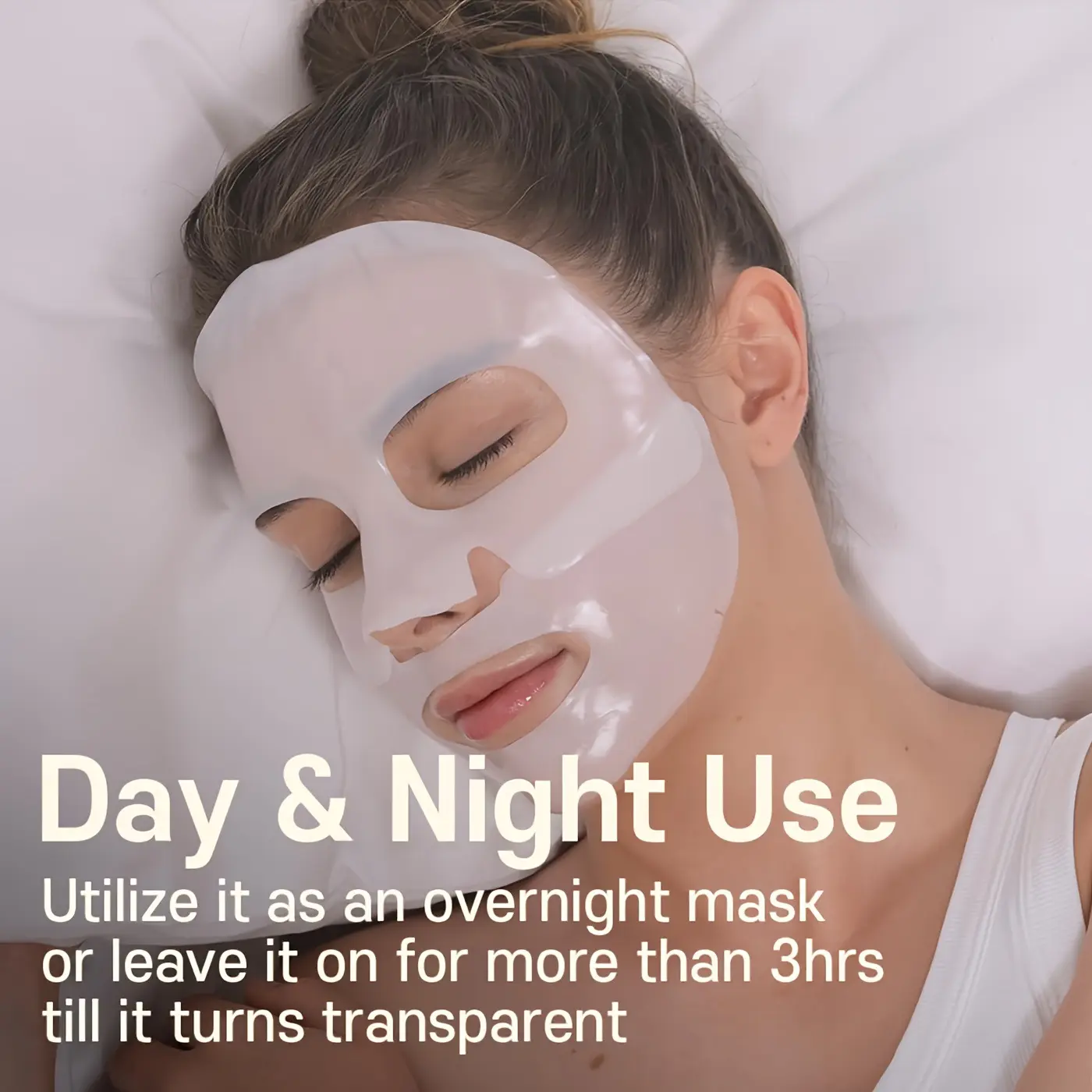 Organic Bio-Collagen Face Hydrogel Sheet Mask Real Deep Hydrating Overnight Pore Minimizing Infused Vitamin C Niacinamide