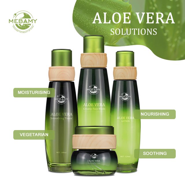 Wholesale Natural Skin Care Kit Aloe Vera Extract Gel Face Care Whitening Moisturizing Acne Removal Aloe Vera Skin Care Set