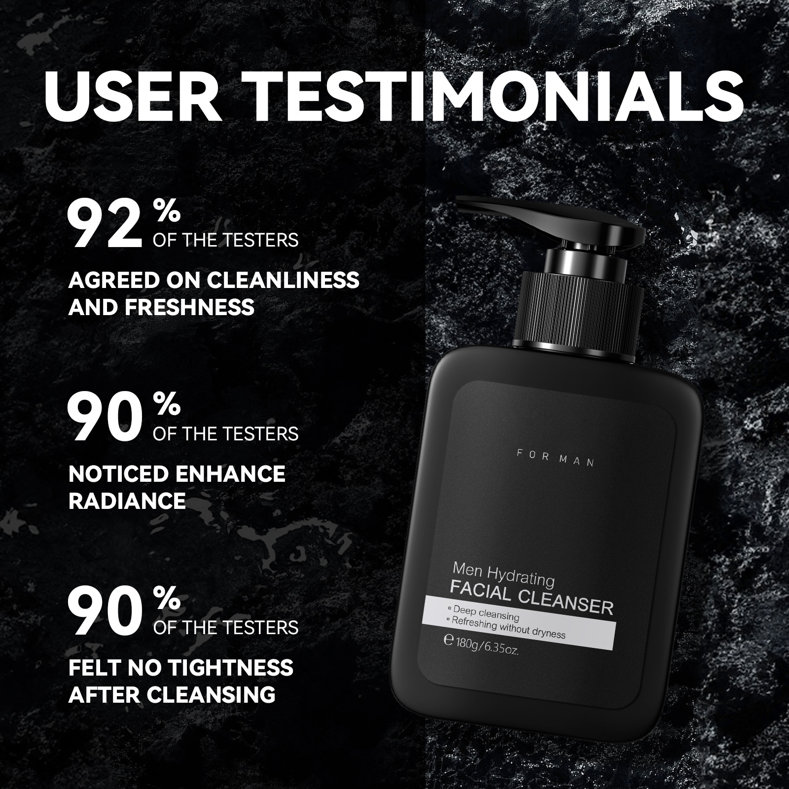 OEM Customized 180g Men's Moisturizing Cream Delicate Pore Face Cleanser with Hydration Manufacturers Spot Wholesale