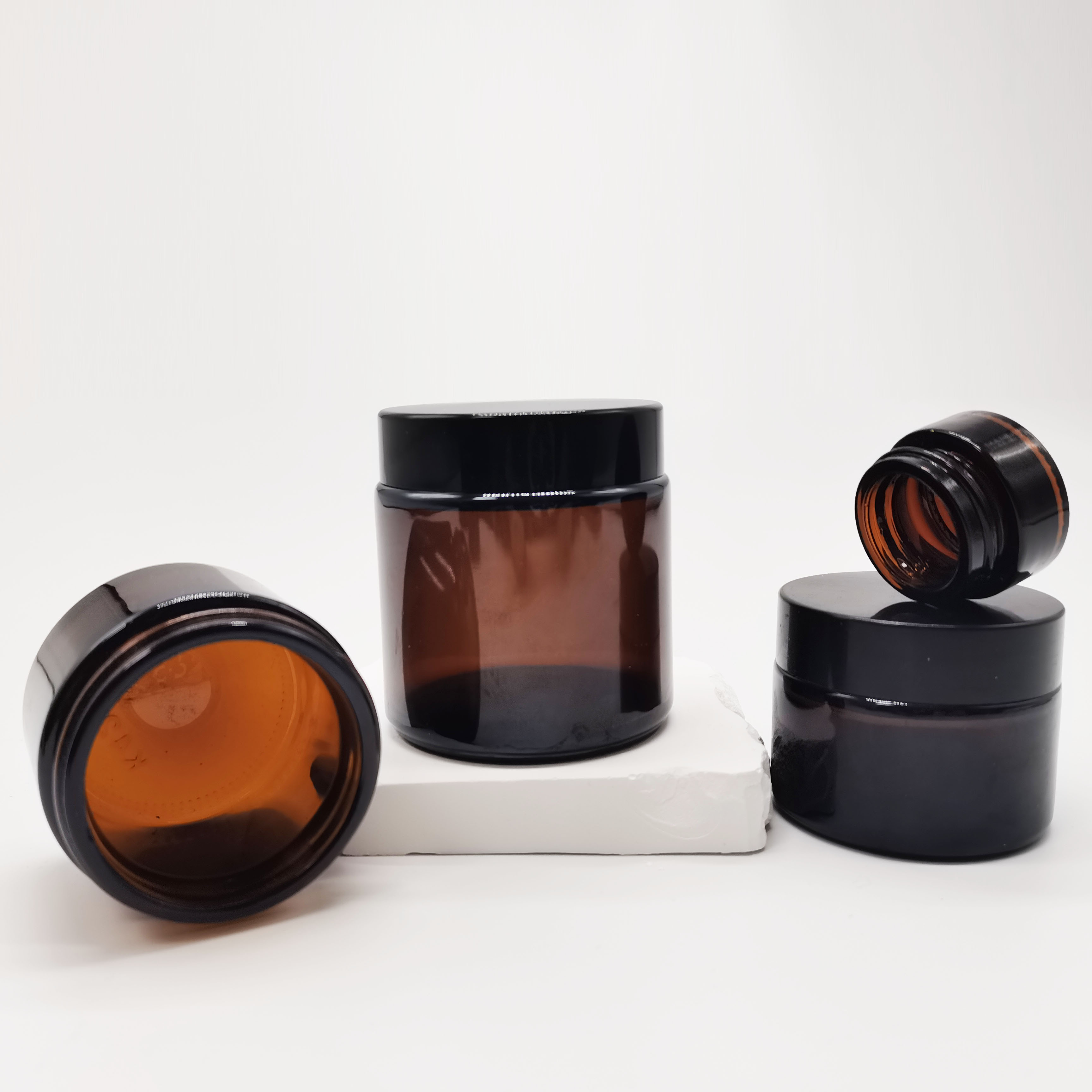 Bottle Factory Wholesale Eco Friendly 5g 10g 15g 20g 30g 50g Amber Luxury Skin Care Bottle Face Cream Jars