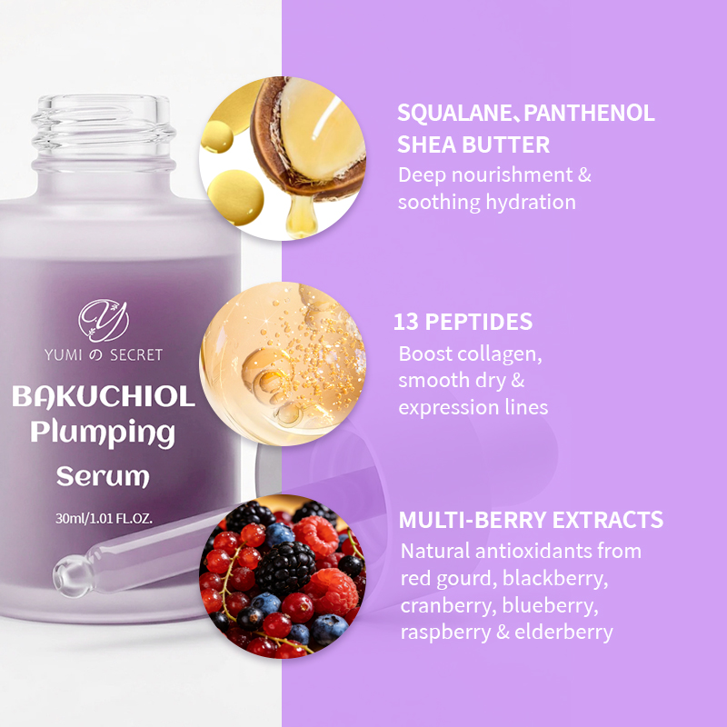 Gentle Bakuchiol Facial Serum 4% Niacinamide Natural Skin Care Solution Alternative to Retinol Moisturizing for Glowing Skin