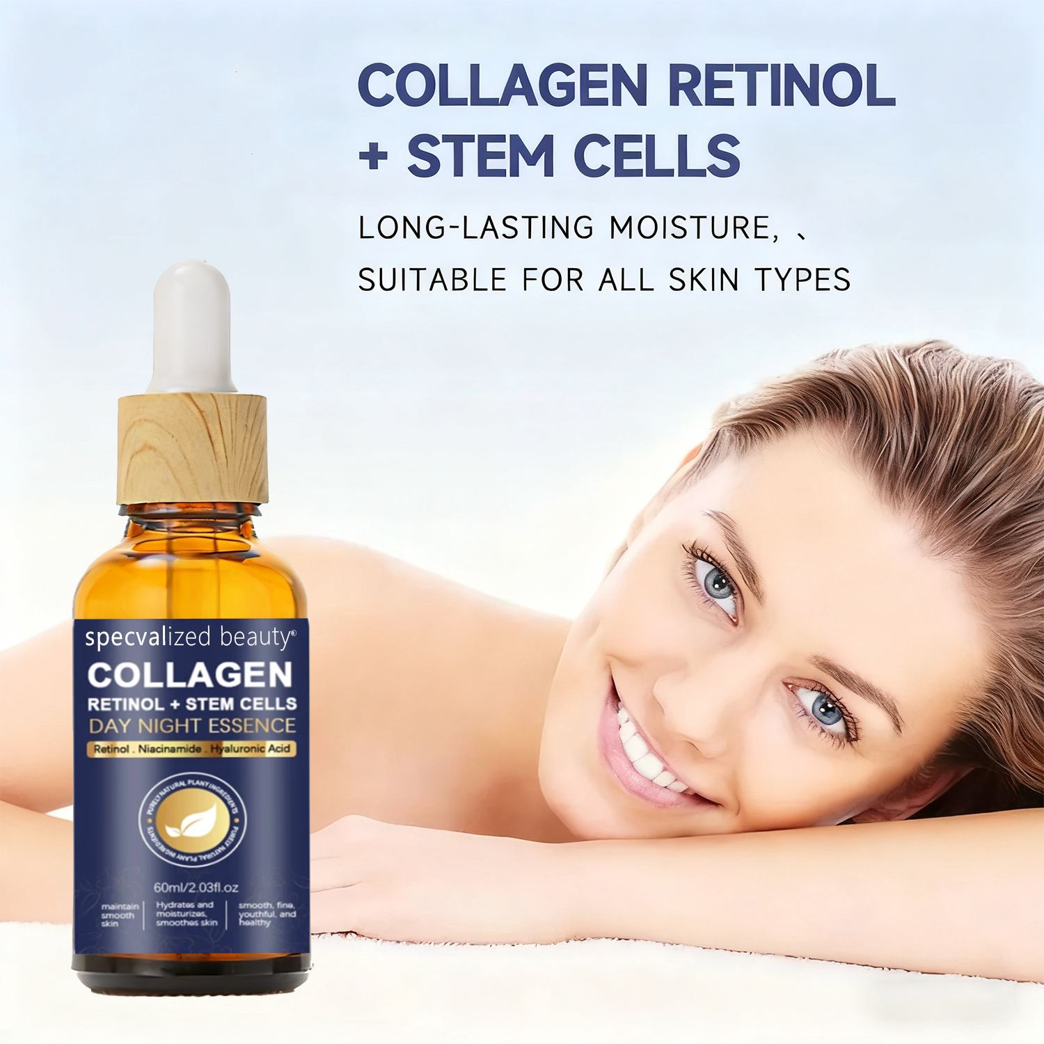OEM/ODM Anti-Aging Skin Brightening Moisturizing Collagen Serum with Vitamin B5 Private Label Face Serum