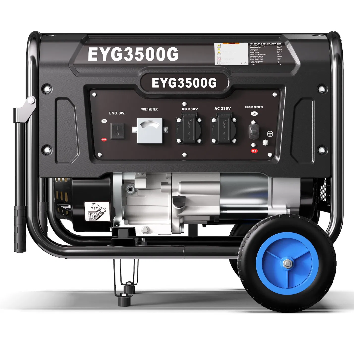 Eyg3500g Erayak Marco Abierto 8500W 110V 220V Generador de Luz de Poder 7kw 5kw 8kw 5kVA 9kw Portátil 3kw Generador Eléctrico de Gasolina Portátil CE