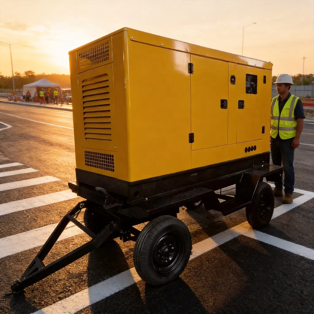 Generador Diesel Silencioso Móvil Contenerizado 20kVA-300kVA Grupo Electrógeno Remolcable de Bajo Ruido Estación de Energía Eléctrica