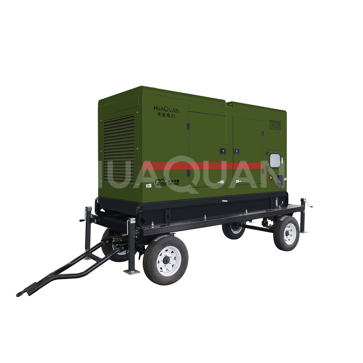 Generador Diesel Móvil 160kVA 125kw Grupo Electrógeno Silencioso Remolcable