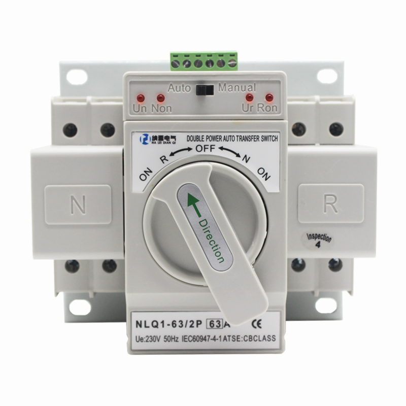 Controlador de Interruptor de Transferencia Automática de Generador de Cambio de Energía Dual de Fase Simple Inteligente 2p