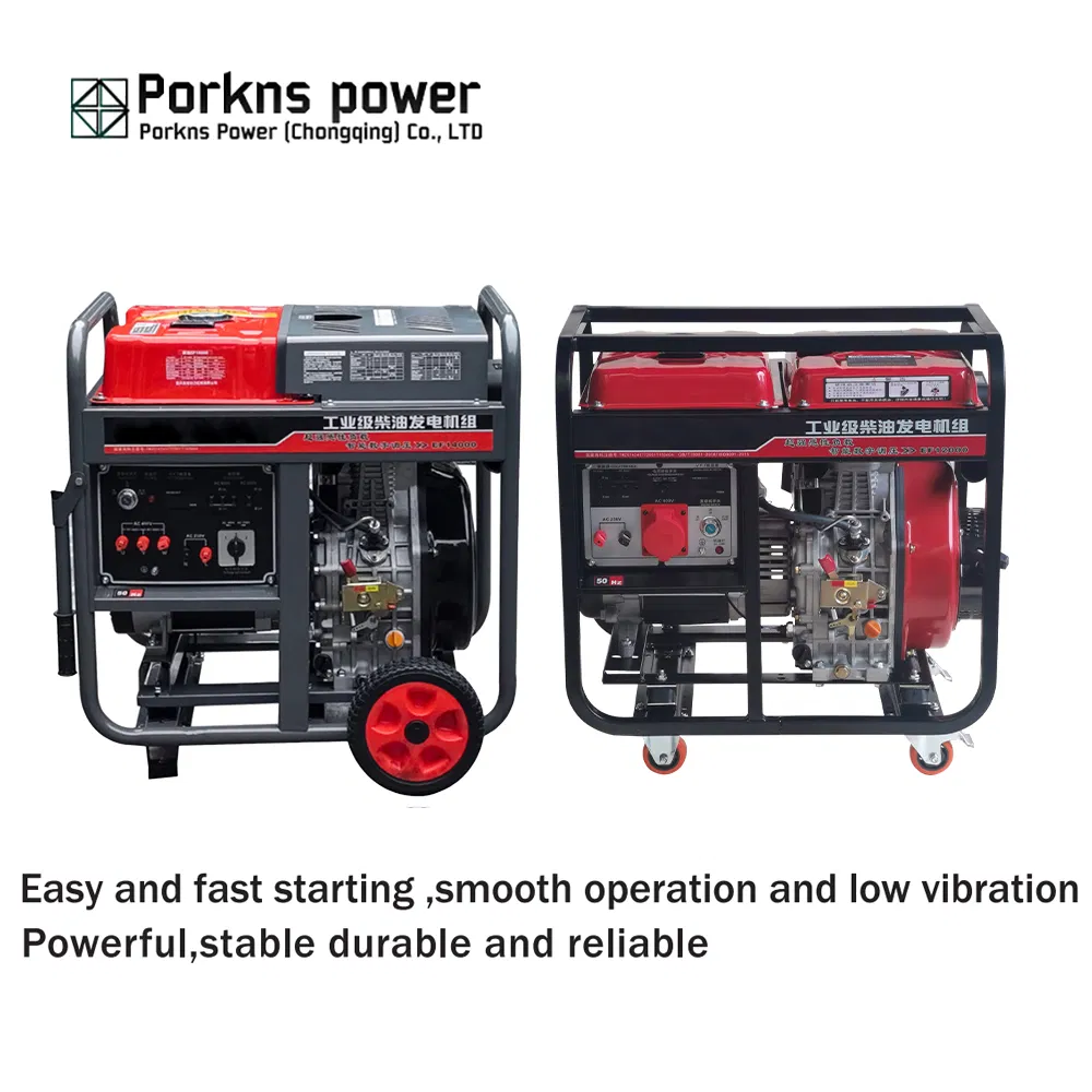 Generadores Diésel Portátiles Silenciosos Proveedores de Marco Abierto Pequeño 1 Fase 3 Potencia de Fase 2.25kVA 3.5 kVA 6.5kVA 9kVA 10kVA 11kVA 12kVA 13kVA 20kVA