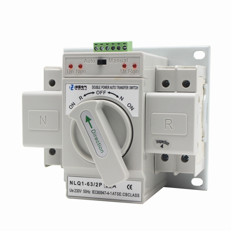 Controlador de Interruptor de Transferencia Automática de Generador de Cambio de Energía Dual de Fase Simple Inteligente 2p