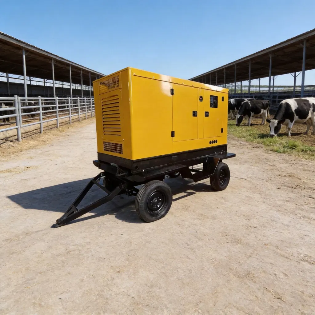 Generador Diesel Silencioso Móvil Contenerizado 20kVA-300kVA Grupo Electrógeno Remolcable de Bajo Ruido Estación de Energía Eléctrica
