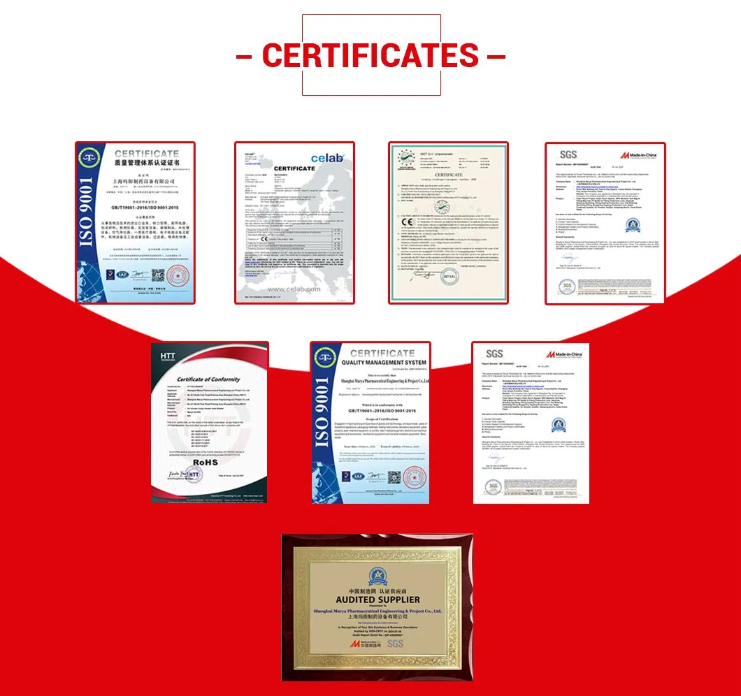 Áreas de testeo del equipo de purificación
