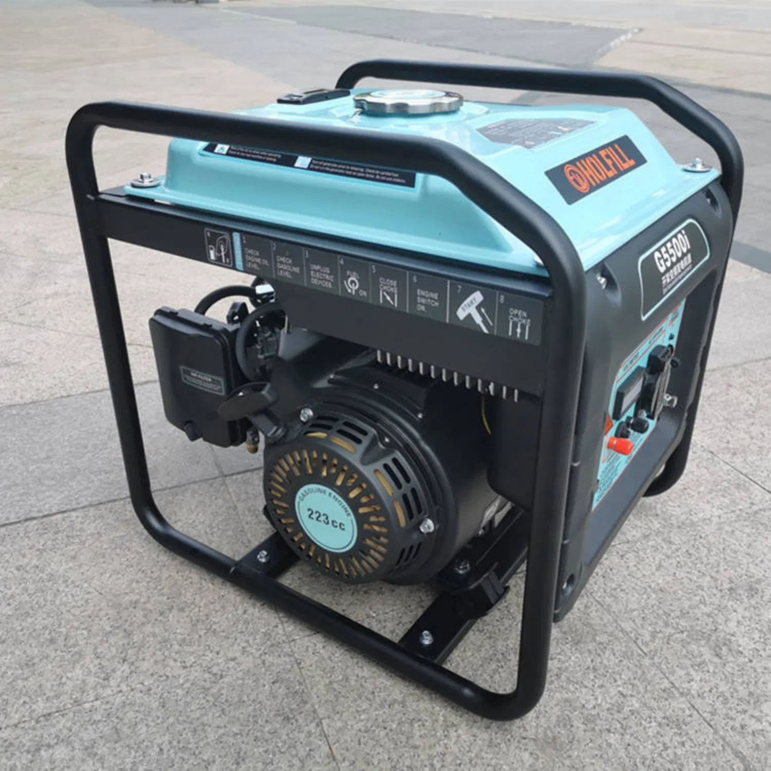 Generador de energía eléctrica portátil pequeño tipo LPG de marco abierto 3000W 4000W 5000W 3kw 3.5kw 10 kVA a gasolina para casa