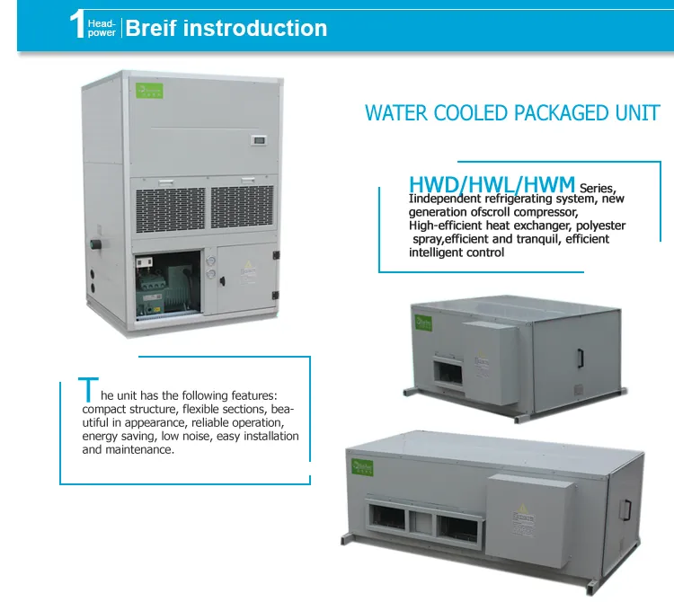 85kw Unidad de Paquete Enfriada por Agua Equipos de Gabinete