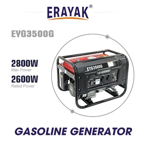 EYG3500G Marco Abierto Generador de Luz de Poder Portátil Generador Eléctrico de Gasolina