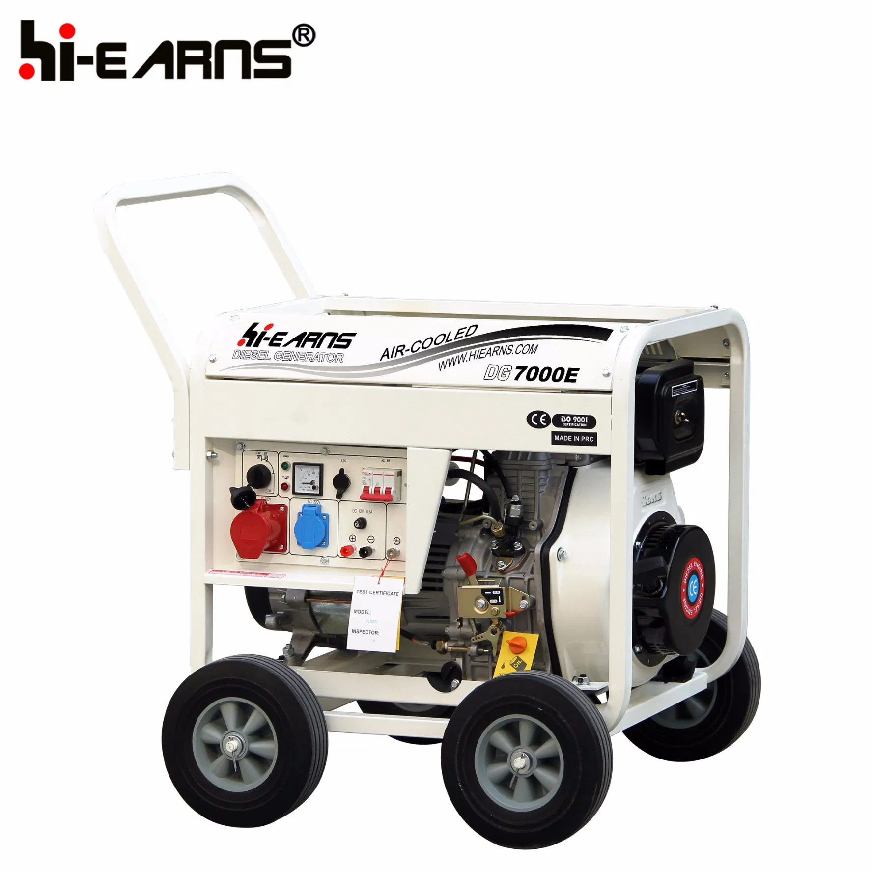 Gran Calidad 7kVA Generador de Potencia de Motor Diesel de Marco Abierto (DG7000E3)