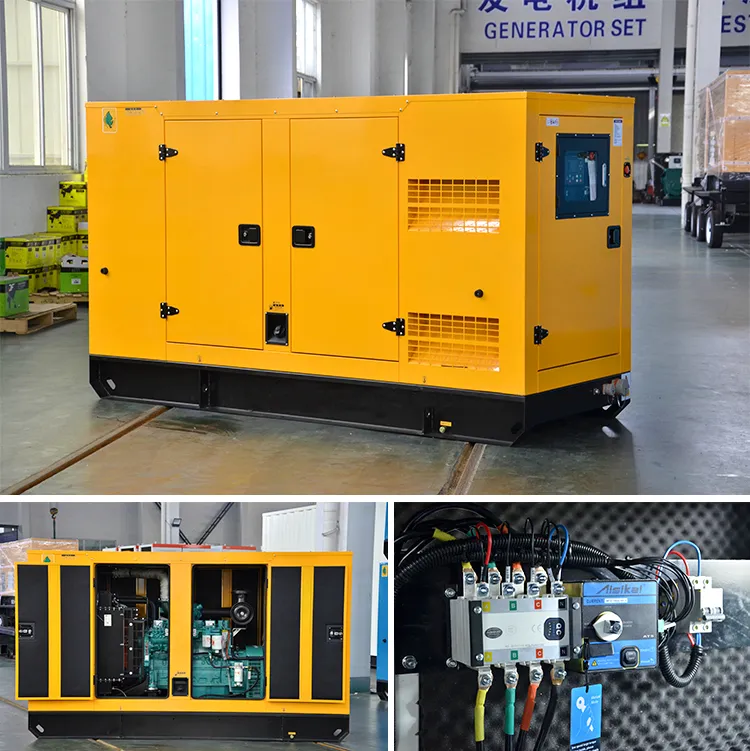 Generador Diesel Silencioso de Emergencia Prime de Fase 450kVA 360kw 3 - Vista Frontal