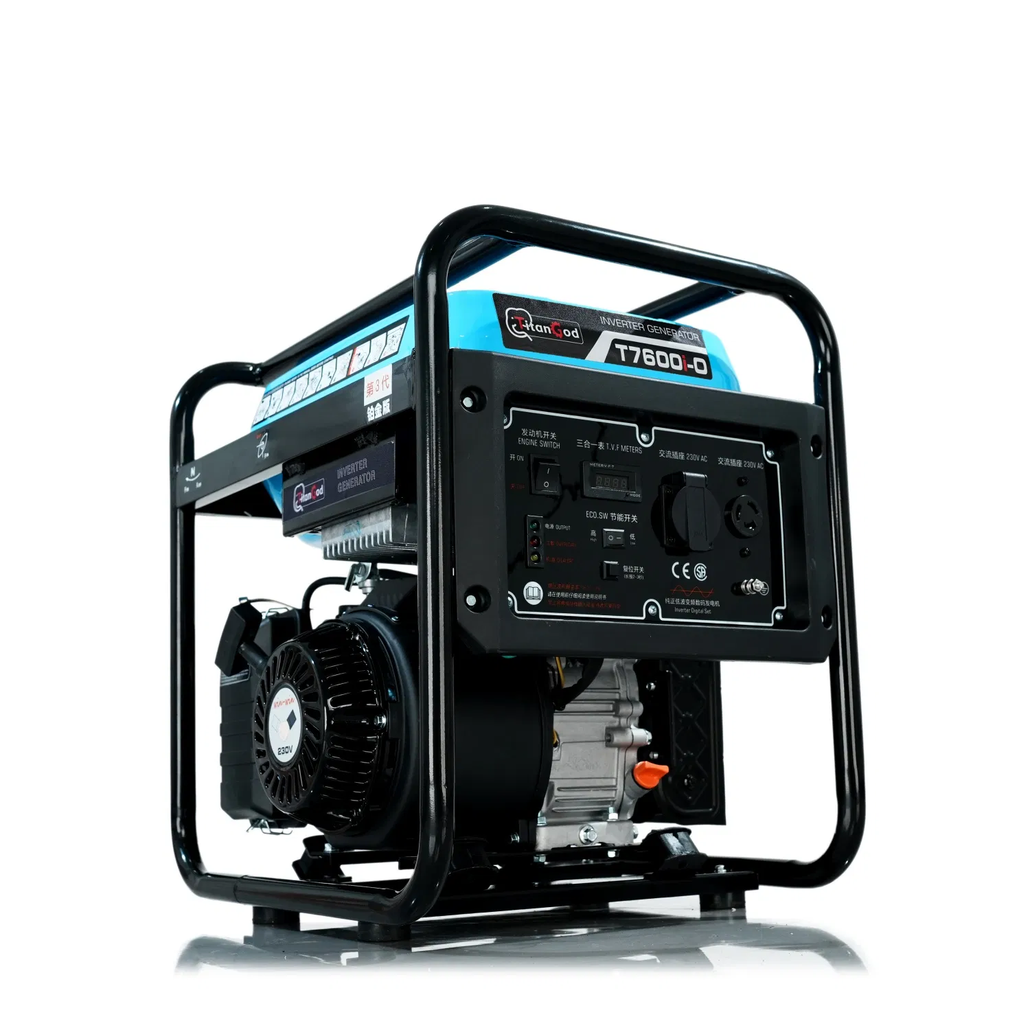Generador Inverter Mini Portátil de Gasolina Silencioso de Inicio por Retroceso Tipo Marco Abierto Tiger 5.25kw 3500 Generador de Gasolina Portátil Barato 10kVA Potencia