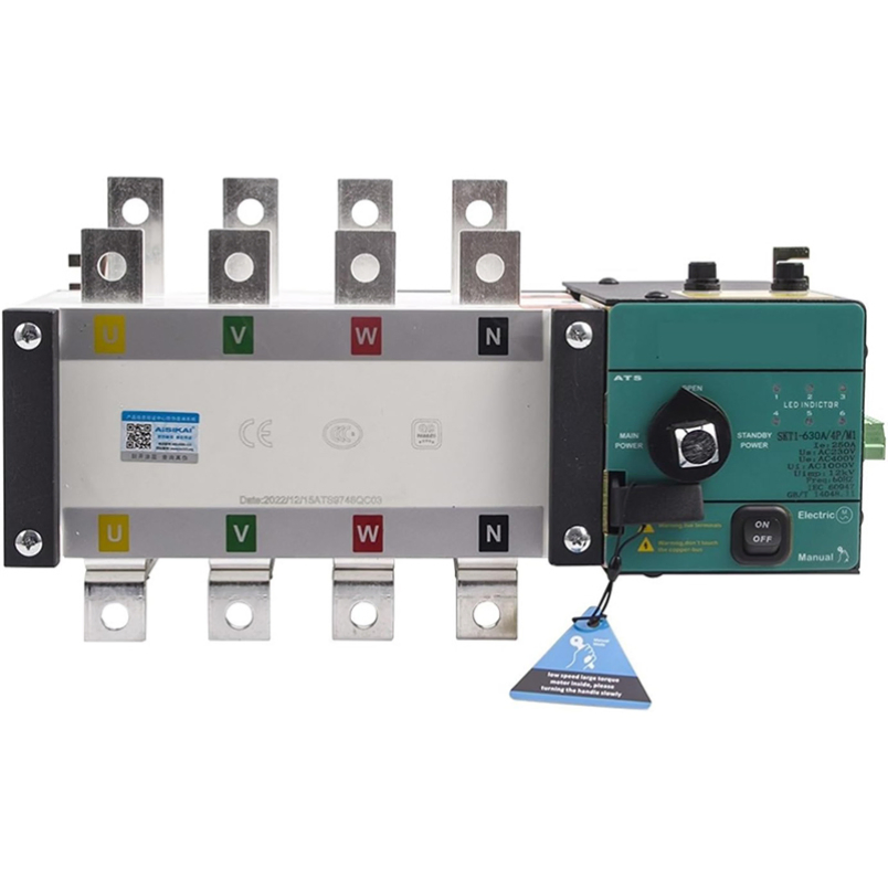 Interruptor de transferencia automática de alternador de arranque automático de doble potencia inteligente 630A