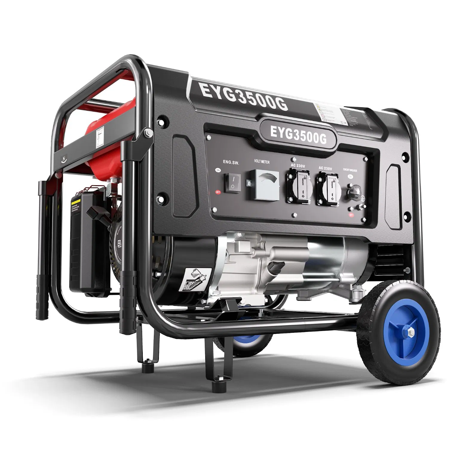 Eyg3500g Erayak Marco Abierto 8500W 110V 220V Generador de Luz de Poder 7kw 5kw 8kw 5kVA 9kw Portátil 3kw Generador Eléctrico de Gasolina Portátil CE