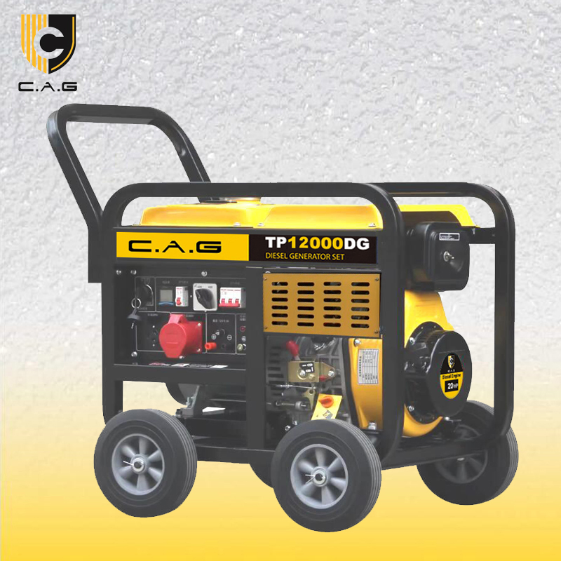 10kw 12kVA 9000/9500/10000W Pequeño Generador Eléctrico Diésel Portátil Silencioso de Marco Abierto Alimentado por 762cc Motor de 1105 Cilindro Único Enfriado por Aire con ATS