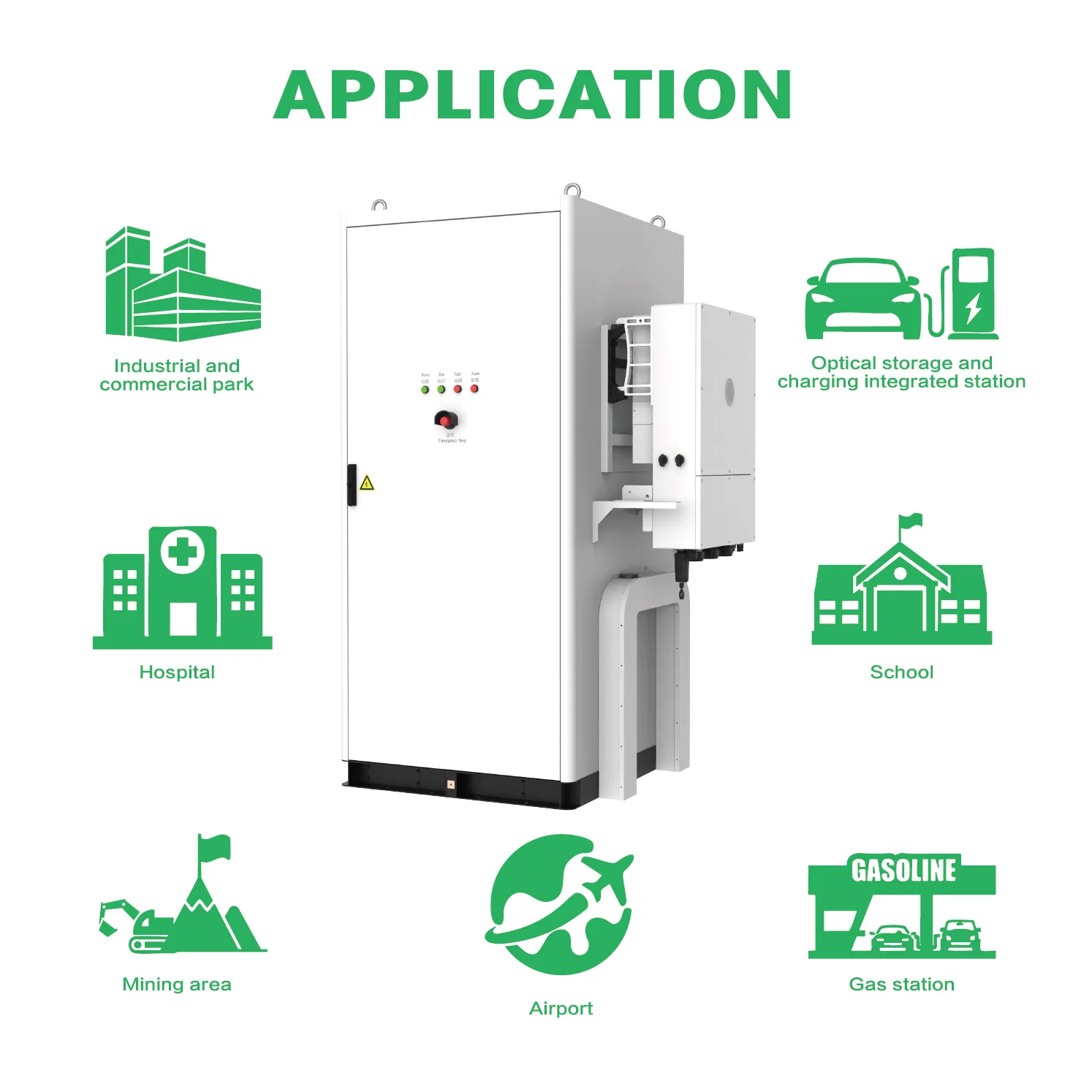 LiFePO4 Energía solar fotovoltaica 100kwh 215kwh Sistemas de almacenamiento de energía de batería de respaldo de generador de litio para uso industrial y comercial