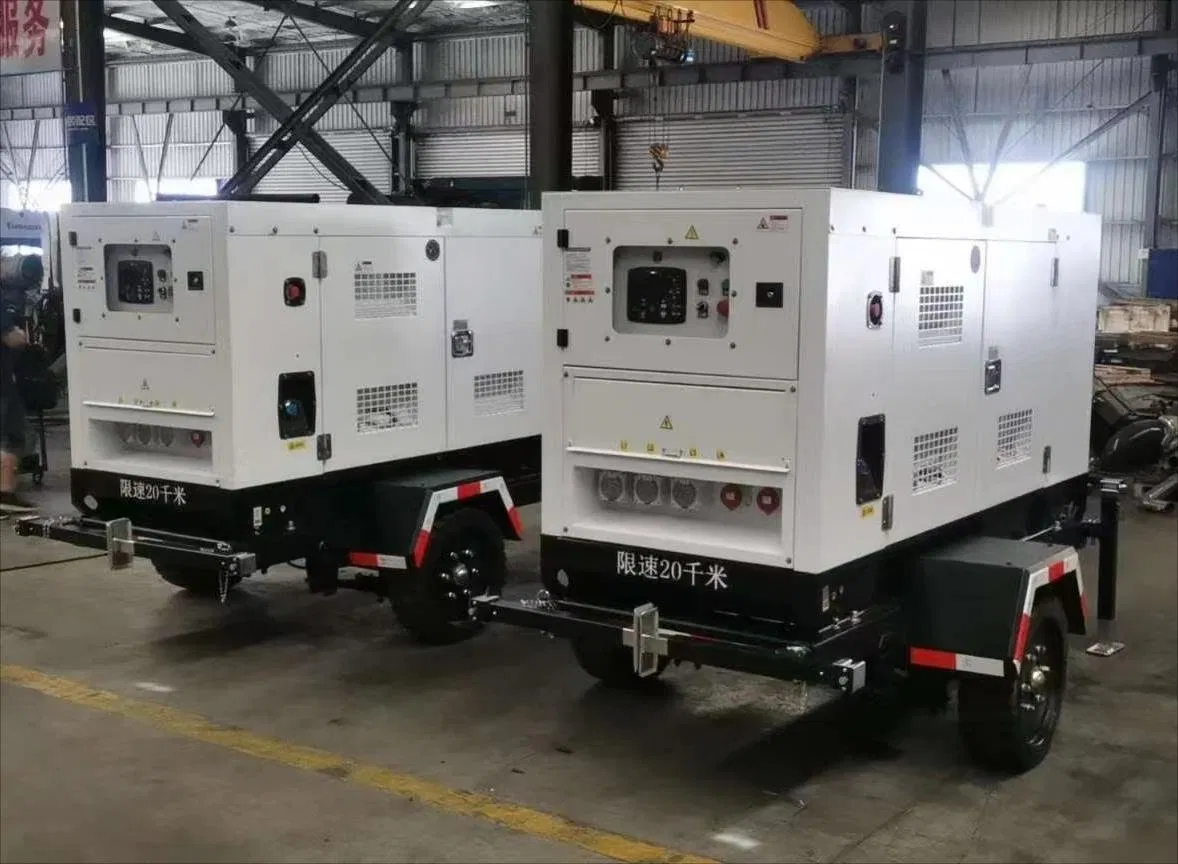 30kVA 50kVA 100kVA Mobile Power Station Towable Mounted Trailer Cummins/Deutz Engine Silent Diesel Generator