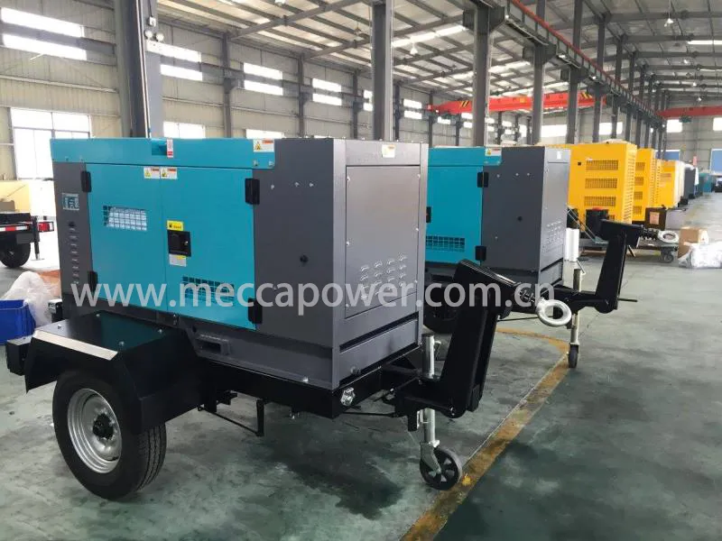 500kw Trailer Mounted Towable Mobile Trolley Cummins/Perkins Diesel Generator Set