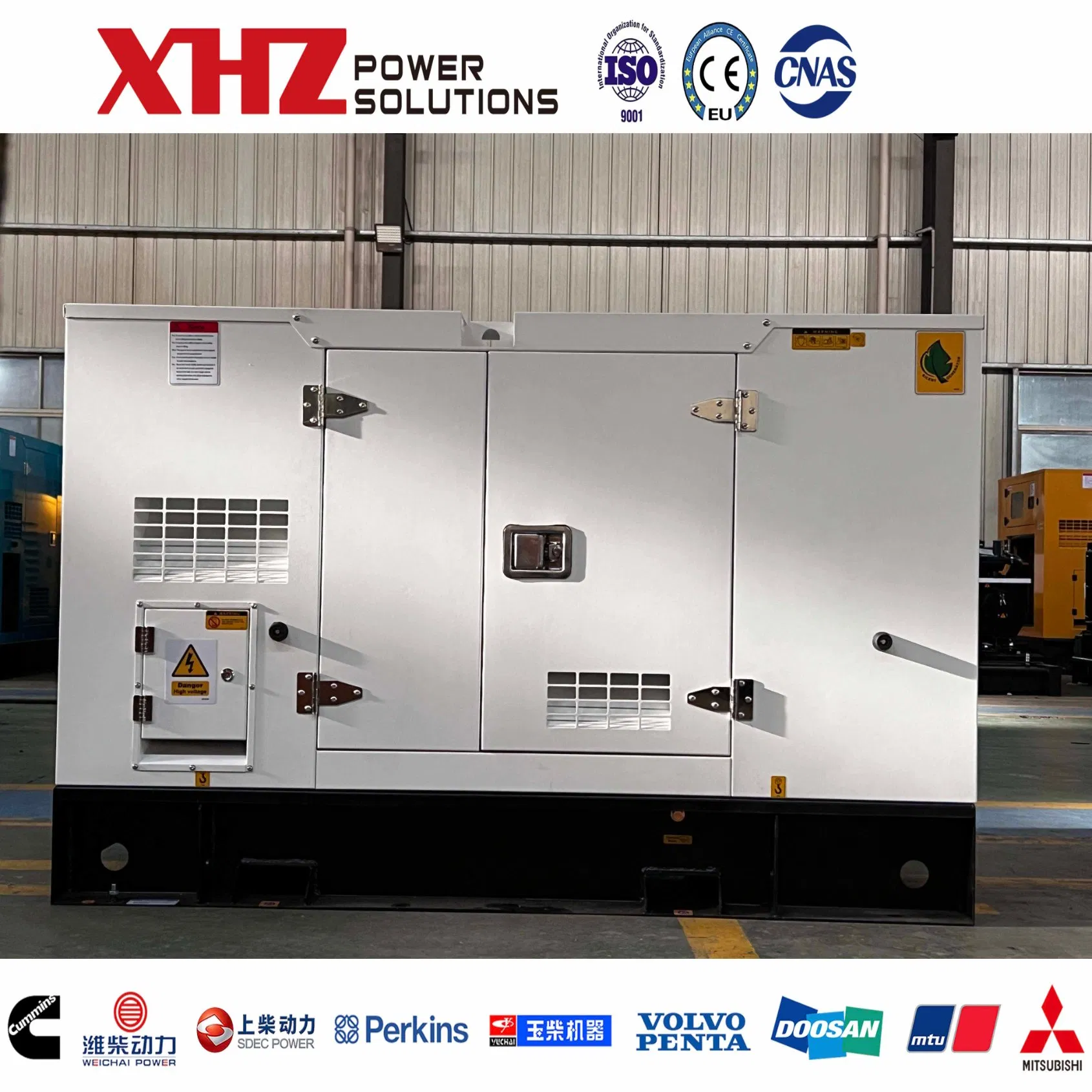 Cummins Weichai Sdec Yuchai 50kw/100kw/200kw/400kw/500kw/750kw/1000kw/1600kw Potencia de Reserva Prime Bajo Consumo de Combustible Generador Diesel Silencioso Eléctrico