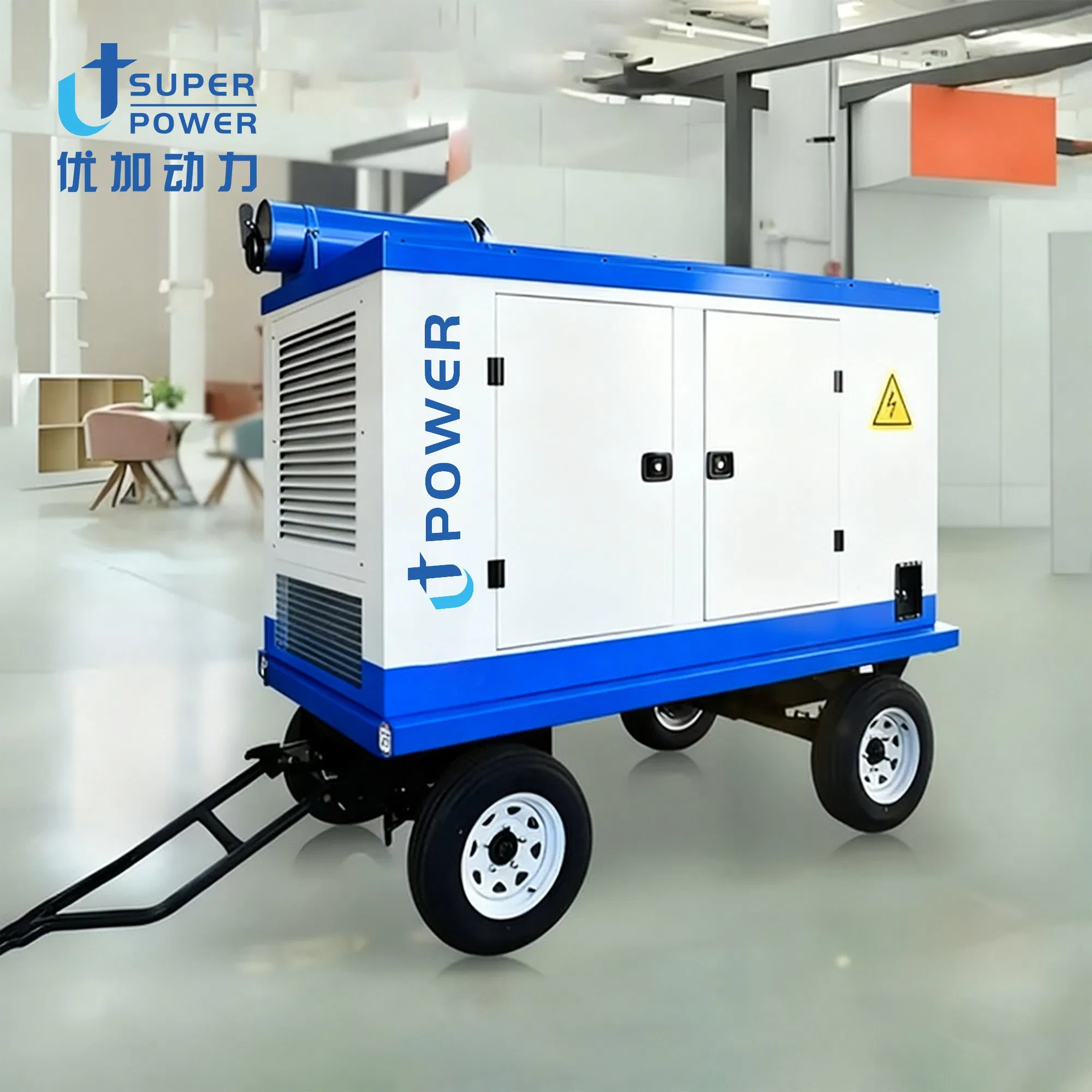 Generador Diesel Móvil Remolcable 50kVA 100kVA 400V 60Hz Generador Trifásico Montado en Ruedas para Suministro de Energía Temporal en Áreas Remotas