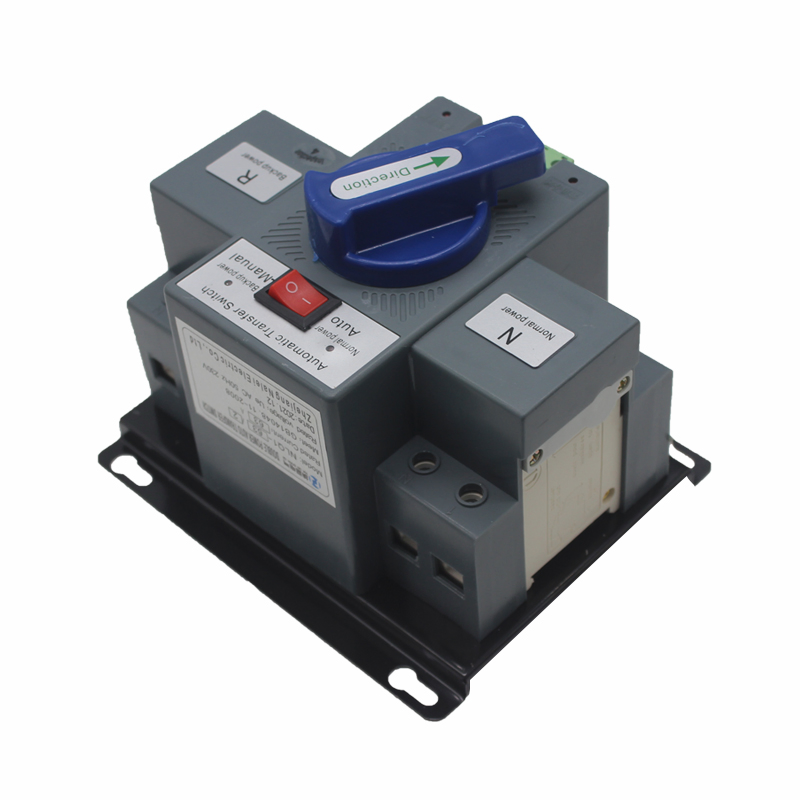 Interruptor de Transferencia Automática de Doble Potencia, 2 Polo, 63A Corriente Nominal Interruptor de Control de Apagado para Interrupción de Circuito CB Miniatura Inteligente