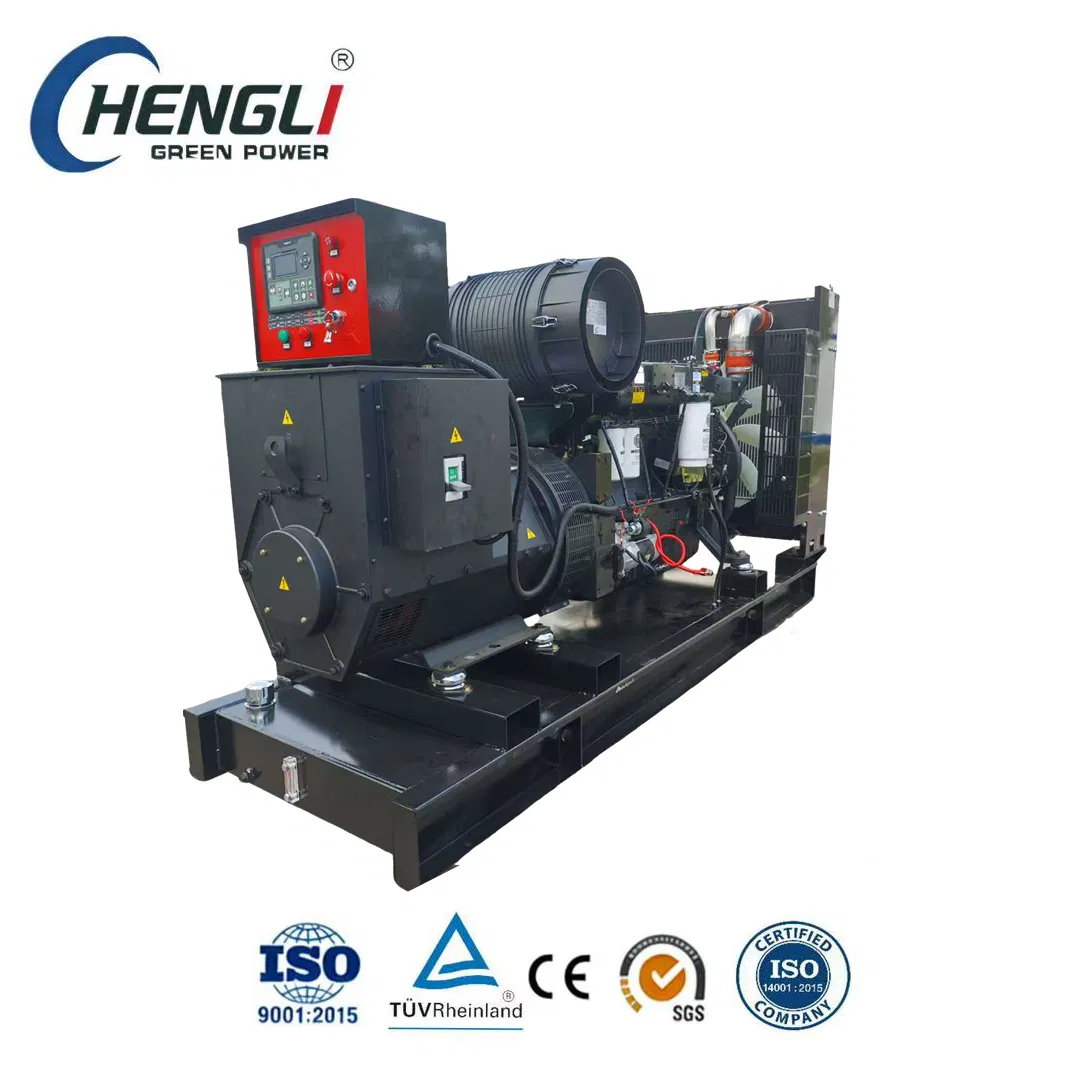 300kVA 240kw Generador Diesel Industrial de Marco Abierto con Panel de Control ATS Automático, Genset de Potencia de Respaldo Certificado CE ISO SGS