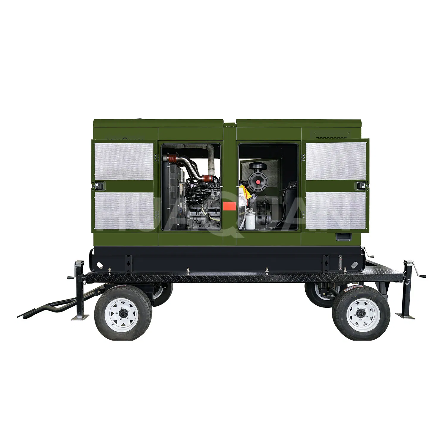 Generador Diesel Móvil 160kVA 125kw Grupo Electrógeno Silencioso Remolcable
