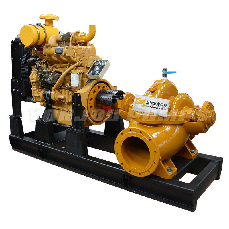 Bomba centrífuga de agua de succión doble de carcasa dividida de alta presión de volumen eléctrico de motor diésel para riego agrícola