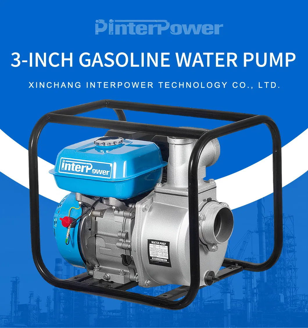 Nueva bomba de agua portátil de gasolina de alta potencia compacta premium para riego agrícola