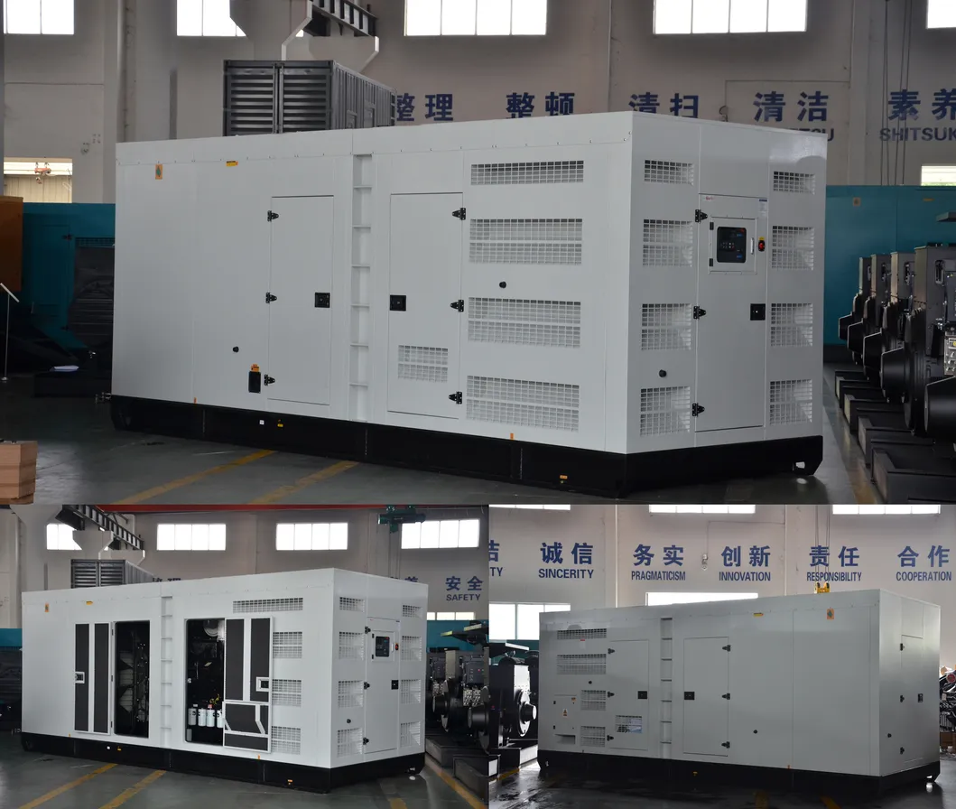 Generador diésel de gran potencia 800kw de estructura abierta Weichai Baudouin 1000kVA en venta