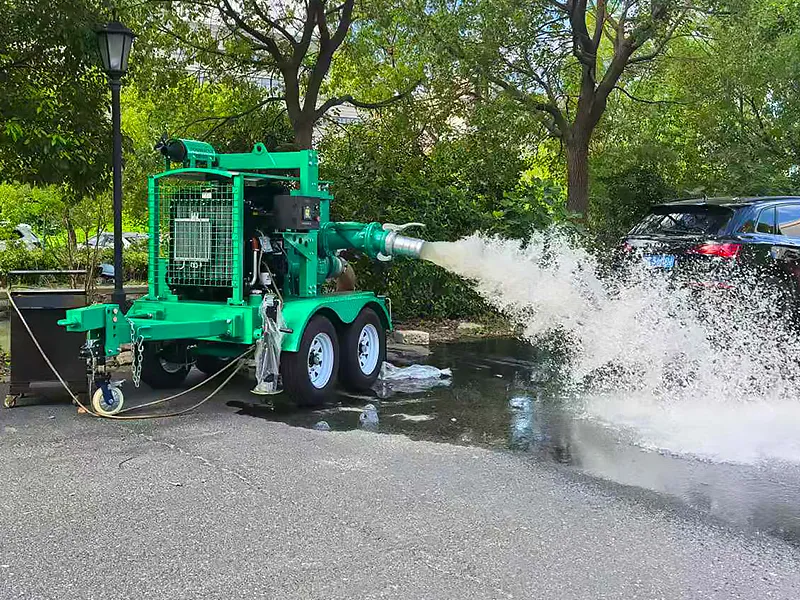 Bomba agrícola móvil diésel de alta capacidad 6 pulgadas para riego de granjas, bomba centrífuga de desagüe