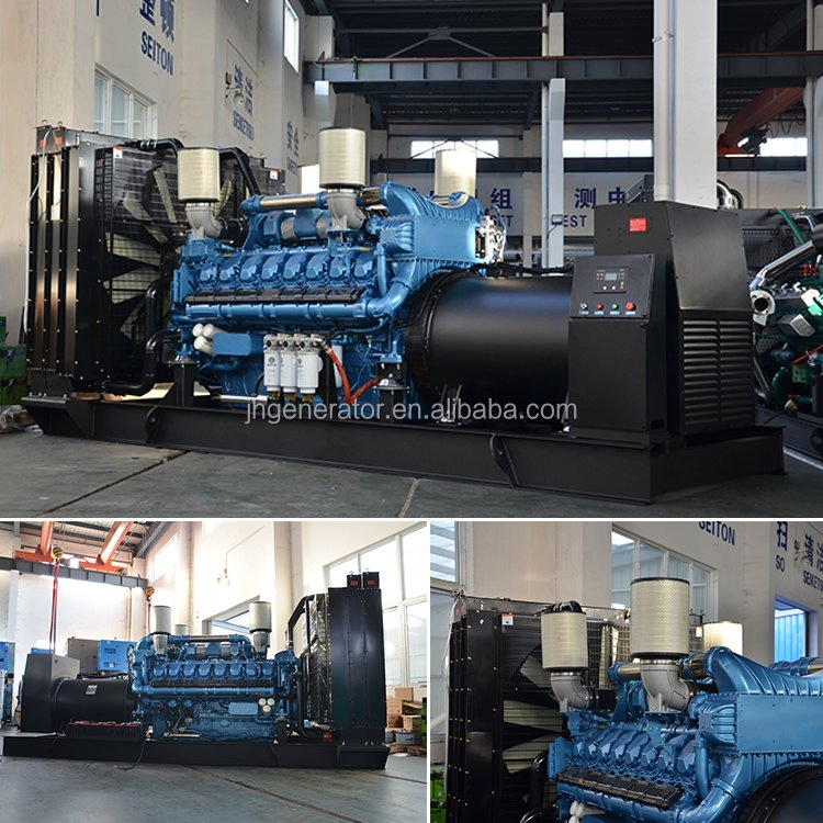 Generador diésel de gran potencia 800kw de estructura abierta Weichai Baudouin 1000kVA en venta