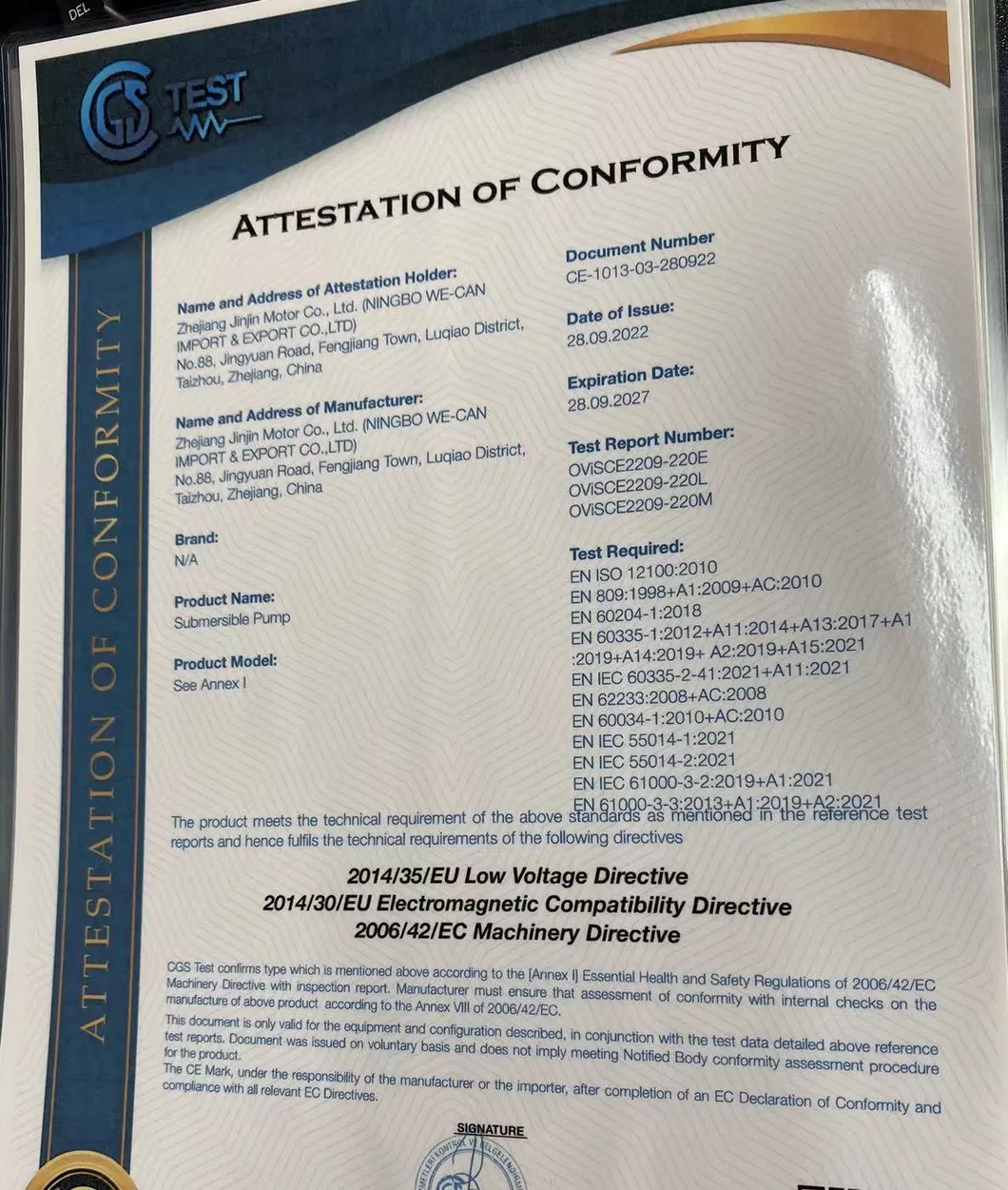 Certificado de calidad ISO