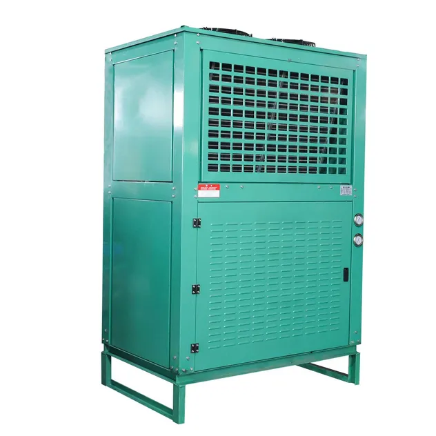 Equipo de refrigeración de alta elevación con separador de aceite para cámaras frías de larga tubería