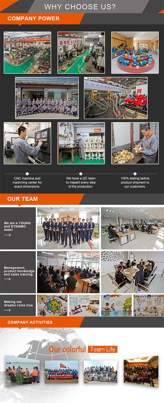Taller de montaje de bombas industriales