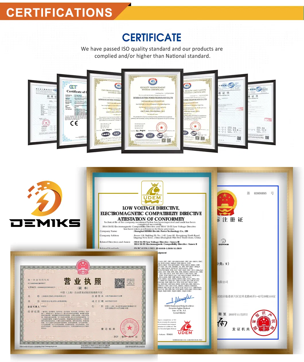 Garantía de calidad y certificaciones internacionales