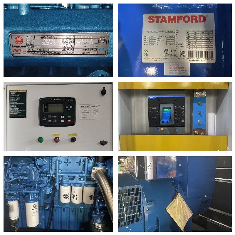 Generador Silencioso Weichai Baudouin de Tres Fases 8m33D800e200 640kw 800kVA 900kVA 1000kVA 1MW para un Sistema Híbrido de Mini Red
