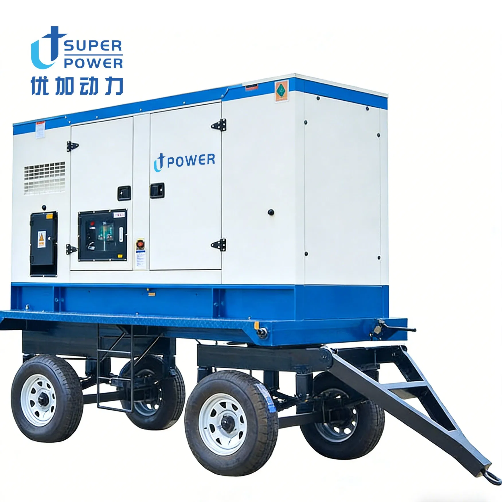 100kVA 150kVA Generador diésel remolcable aprobado por la ISO para proyectos internacionales