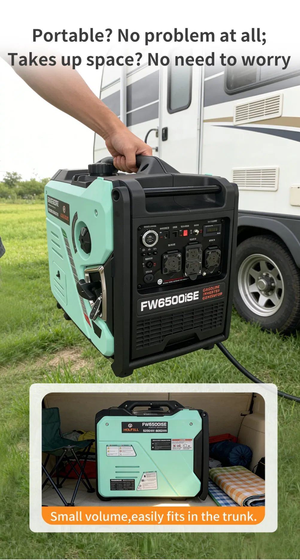 Generador Inversor de Potencia Silencioso para Casa de Combustible Doble Gasolina/LPG Eléctrico 5000W 5kw 5.25kw