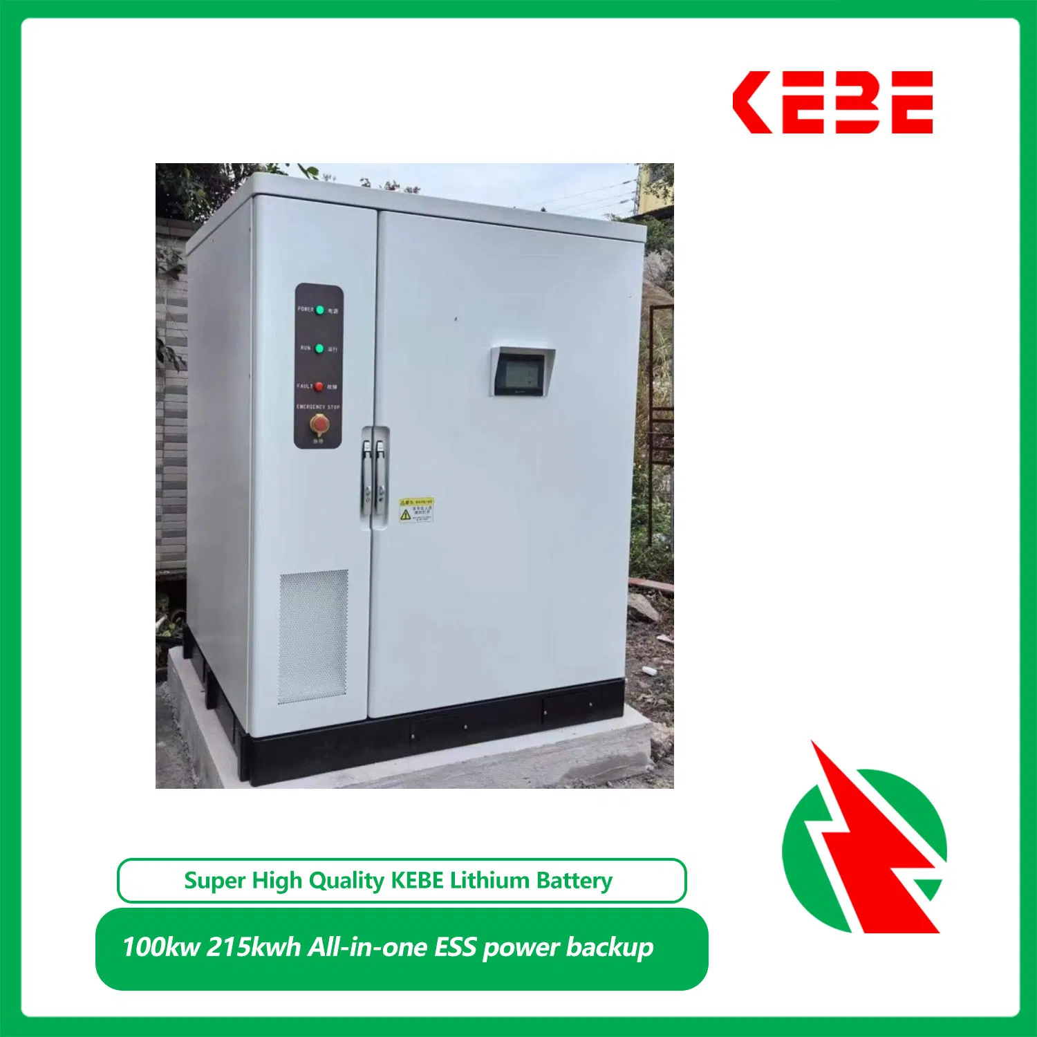 100kw 215kwh Sistema de Almacenamiento de Energía Híbrido Solar Industrial Comercial para Respaldo de Energía en Pequeñas Fábricas y Supermercados