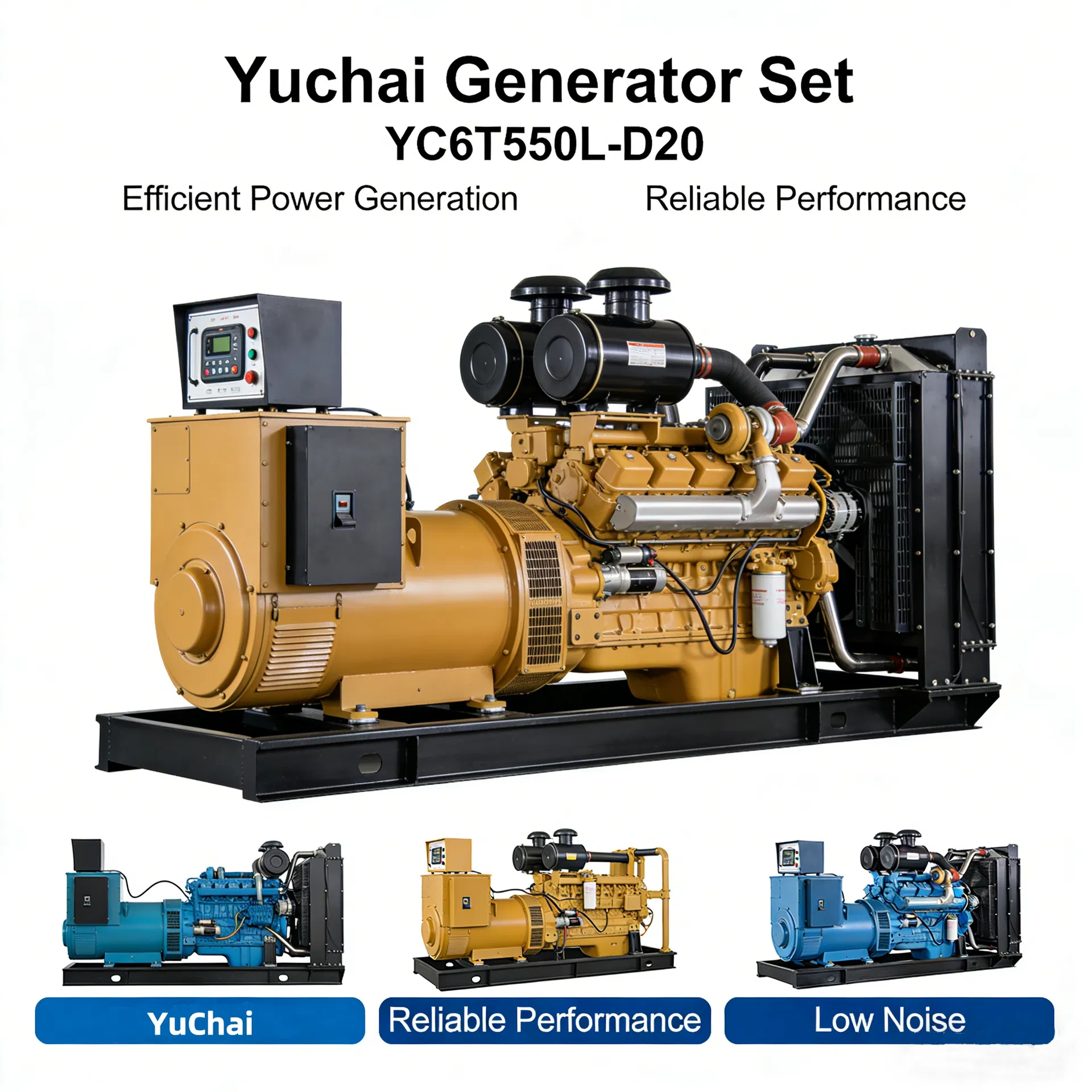Generador Diésel Yuchai Yc6c1520-D31 900kw 1125kVA Grupo Generador de Potencia de Suministro Primario