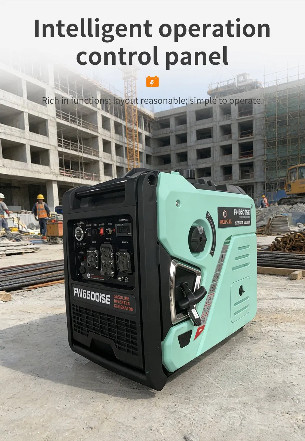 Generador Inversor de Potencia Silencioso para Casa de Combustible Doble Gasolina/LPG Eléctrico 5000W 5kw 5.25kw