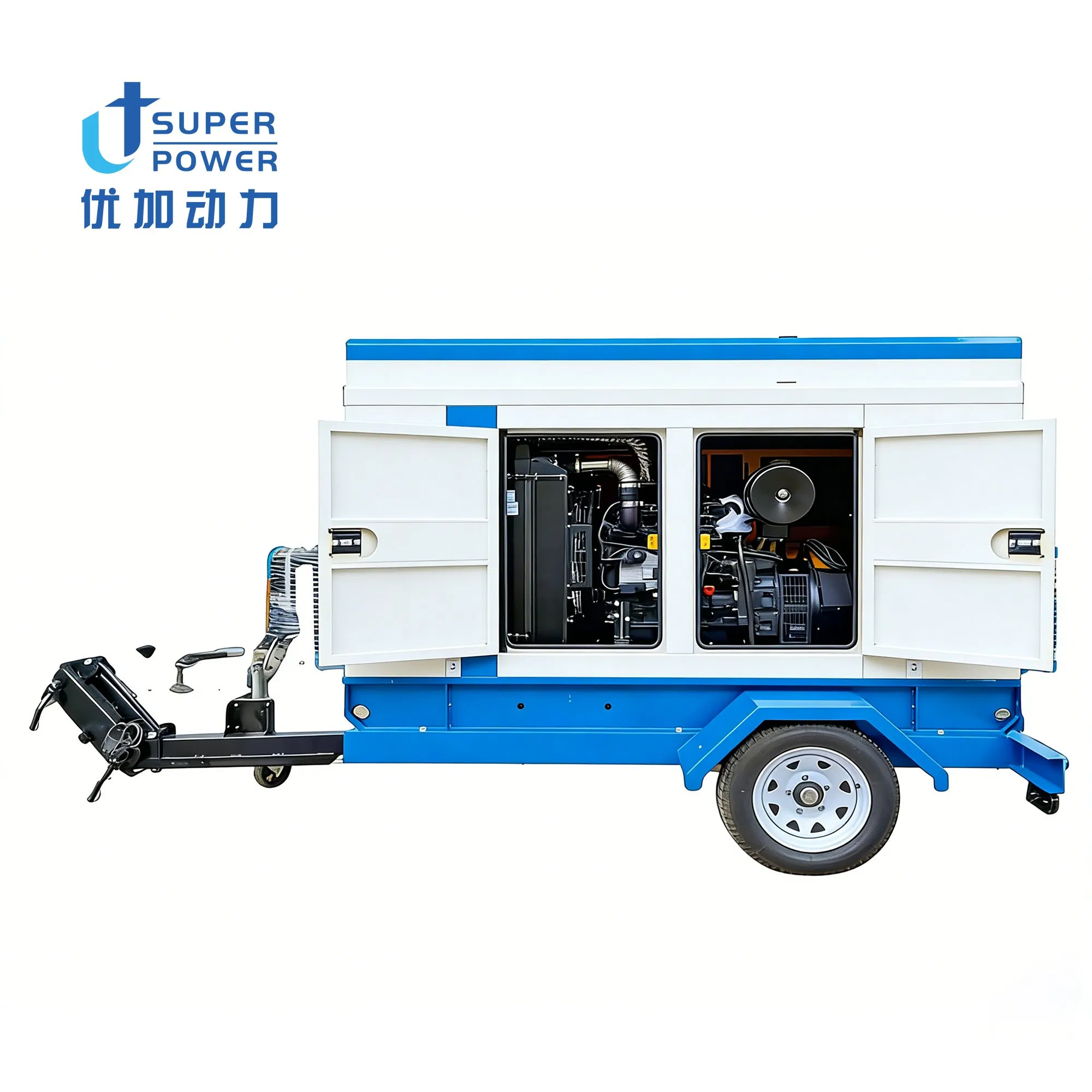 100kVA 150kVA Generador diésel remolcable aprobado por la ISO para proyectos internacionales