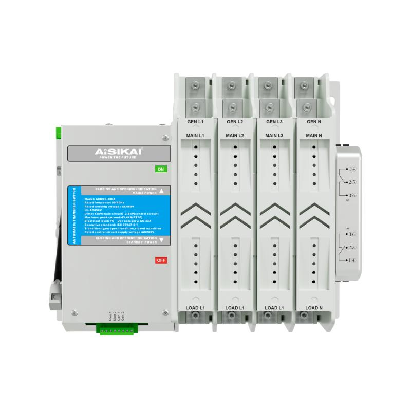 Aisiaki Askq6 Serie Interruptor de Transferencia Automático Inteligente ATS 630A 4p